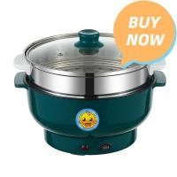 ราคา กระทะไฟฟ้าไม่ติดกระทะไฟฟ้าขนาดเล็กในครัวเรือนหอพักหม้อไฟไฟฟ้าอเนกประสงค์ขนาดเล็กสำหรับทำอาหารโจ๊กและหุงข้าวหม้อไฟไฟฟ้าขนาด22ซม (22865000828)