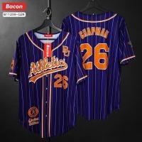 ราคา ส่งจากไทย เสื้อกีฬา Oversize เบสบอล ATHLETICS (22460042753)