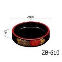 ราคา ถาดซูชิโอเกะกลม ถาดซูชิ จานใส่ซูชิ สีดำ Food grade (20036378171)
