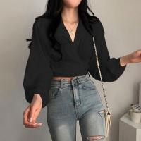 ราคา พร้อมส่งเสื้อเชิ้ตแขนยาว ดีเทลผูกโบว์หลังน่ารักๆ เสื้อเชิ้ตแขนยาวสไตล์เกาหลี มีบริการเก็บปลายทาง (17244216319)