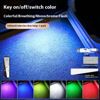 ราคา Kebidumei ไฟสำหรับเปิดประตูรถยนต์2ชิ้นไฟแสงต้อนรับ LED ระบบแม่เหล็กชาร์จ USB ไร้สายไฟสัญญาณไฟฉุกเฉินป้องกันการชน (22749247097)
