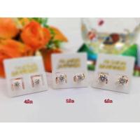 ราคา ต่างหูเศษนาคฝังเพชรไม่ลอก (22595208148)