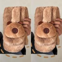 ราคา GlamourGetaway น่ารัก capybara ผ้าพันคอผ้ากำมะหยี่สำหรับฤดูใบไม้ร่วงฤดูหนาวผ้าพันคออุ่นกันลมหนาแบบหวานของขวัญแฟชั่นสำหรับเด็กผู้หญิง (22942487665)