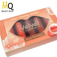 ราคา Kiss Beauty Velvet Long lasting Color Lipstick เซตลิปสติกแมทต์ เฉดสีพีช เนียนนุ่ม ติดทนตลอดวัน (23022399934)