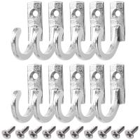 ราคา 10ชิ้นติดผนังวินเทจขนาดเล็กตะขอโลหะผสมสังกะสีพร้อมสกรูตะขอแขวนผนังการตกแต่งบ้านหัวเข็มขัดโค้ง (21637801879)