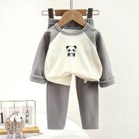 ราคา พร้อมส่ง ชุดนอนเด็กผ้ากำมะหยี่ ชุดนอนเด็กแขนยาว เซ็ต 2 ชิ้น เสื้อ กางเกงขา 5 ส่วน (22753472632)