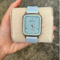 ราคา นาฬิกาBolunแท้ทรงเหลี่ยมปัดจุดเพชรสายสิริโคน (22356191592)