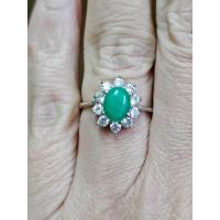 ราคา แหวนหยกหลังเต่า6 8มิลล้อมเพชรชุบทองขาว (21937145366)