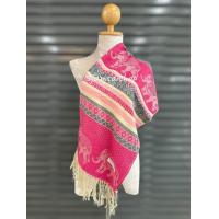 ราคา ผ้าพันคอ ผ้าคลุมไหล่ ลายช้าง พร้อมส่ง (22674417487)