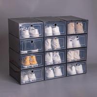 ราคา กล่องรองเท้า กล่องรองเท้าพลาสติก ชั้นวางรองเท้า กล่องใส่รองเท้าพับได้ กล่องเก็บรองเท้าอเนกประสงค์ มี2ขนาด หลายสี ตู้รองเท้า (22875622118)