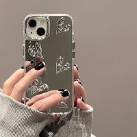 ราคา MAIFUWEI โทรศัพท์กรณีกระจกโรมมิ่งหัวใจ3D สำหรับ iPhone 11 12 13 14 Pro Max PLUS MINI X XR XS MAX 6 6วินาที7 8บวก SE 2020 14 Pro (22069302734)
