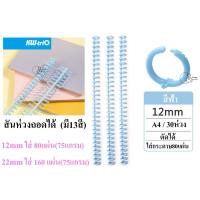 ราคา Kw Trio 12mmเล็ก สันห่วงเข้าเล่มพลาสติก DIYเปิดใส่ ตัดได้ กระดูกงูเข้าเล่ม A4 มี30ห่วง ใส่กระดาษได้80แผ่น พร้อมส่ง 1เส้น (22209601560)