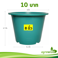 ราคา กระถาง กระถางต้นไม้ กระถางพลาสติก เบอร์ 8 นิ้ว สีอิฐ สีส้มอิฐ สีทอง สีเขียว สีเขียวเข้ม สีเขียวมิ้น Bundle 50 ใบ ชิ้น อัน (22713014872)