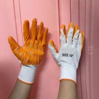 ราคา 1คู่ ถุงมือทำสวนใส่ทำงาน ผ้าเคลือบยาง กันลื่น กันบาด ทํางาน กันหนาม ถุงมือ ถุงมือเคลือบยาง แข็งแรงและทนทาน (23020485389)