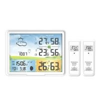 ราคา Weather Station Clocks Indoor Weather Forecast Clock Wireless Digital Hygrometer Forecast Calendars Moon Phase Snooze Alarm Clock PT20B (21014823870)