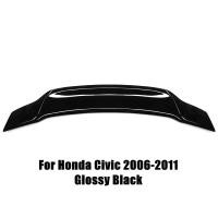 ราคา ลิปบูตแบบปีกฝาหน้าฝาหลังกระโปรงรถสีดำ คาร์บอนไฟเบอร์สำหรับ Honda Civic 8th 9th 2006 2015ชุดบอดี้ริปสปอย์เลอร์ด้านหลัง (21951941597)