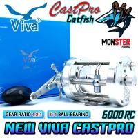 ราคา รอกตกปลา รอกทรงกลม NEW VIVA CASTPRO 5000 6000 RC LC มีทั้งหมุนซ้ายและหมุนขวา (22576806718)