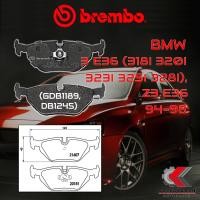 ราคา ผ้าเบรคหลัง BREMBO BMW SERIES 3 E36 318i 320i 323i 325i 328i Z3 E36 ปี 94 98 P06013B C (15614668395)