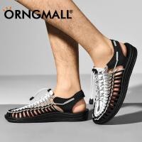 ราคา ORNGMALL Shoes Woven Sandals Casual Style Men Women Beach sandals Multicolor Strappy Sandals Plus Size 35 48 Fast Delivery Cheap Price (12132916555)