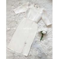 ราคา N518 ชุดเดรสผ้าไหมญี่ปุ่น ทรงเดรสจิตรดา ผ่าหน้าคอจีนแขนศอก (22355270481)