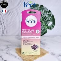 ราคา 80 OFF ราคา Sale โปรดอ่านรายละเอียดสินค้า EXP 7 2024 Veet Ready to Use Wax Strip Kit Hair Remover Bikini Underarm Face 20 Wax Strips 4 Wipes วีท แผ่นแว็กซ์กำจัดขน เหมาะสำหรับบิกินี่ ขนรักแร้ ใบหน้า (2