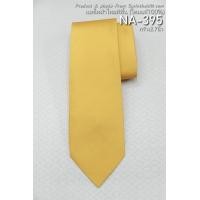 ราคา เนคไทผ้าไหมสีพื้น เนื้อเรียบ สีเหลือง รหัส NA ST NA 395 (22956796756)