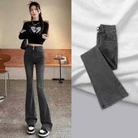 ราคา 314 กางเกงยีนส์ กางเกงยีนส์ขาม้า เอวสูง กางเกงยีนส์ผ้ายืด งาน 2 กระดุม ขาม้า รัดรูปทรงสวย สไตร์เกาหลี (22665103188)