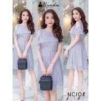 ราคา เดรสลูกไม้ออกงาน ทำงาน เที่ยว (13318120787)