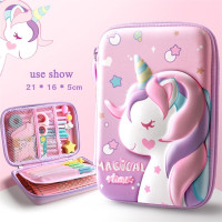 ราคา Kawaii กระเป๋าดินสอ Eva ลายยูนิคอร์น 3D ขนาดใหญ่ สําหรับเด็กผู้หญิง ใส่เครื่องเขียน โรงเรียน (22044870406)