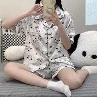 ราคา 802 SBT ชุดนอนผ้าซาติน ชุดนอนแขนสั้น ขาสั้น แต้งกระดุมด้านหน้า ลวดลายน่ารักสบายตา เนื้อผ้าเบา บาง นิ่ม ลื่น แนะนำมากค่ะ (22749979933)