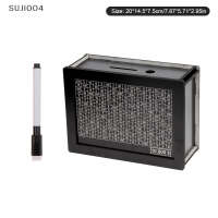 ราคา SUJIOO4 กระปุกออมสินสีดำแบบนำกลับมาใช้ใหม่ได้พร้อมเงินโกลเคาเตอร์กระปุกออมสินแบบ DIY กล่องเก็บเงินเพื่อช่วยนิสัยการออม (22611846603)