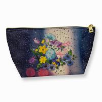 ราคา กระเป๋าเครื่องสำอาง ผ้าไหมอิตาลี ลายแมว ลายดอกไม้ กระเป๋าวินเทจ (22217189206)