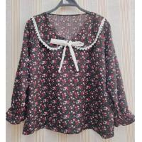 ราคา เสื้อคอบัวแต่งลูกไม้ สายผูกโบว์สีขาว ผ้าไหมอิตาลี อก40ยาว23 (22525056694)