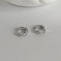 ราคา littlegirl gifts Bow hoop earrings ต่างหูห่วงเงินแท้รูปโบว์ฝังเพชร (23044008889)