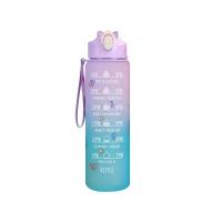 ราคา ขวดน้ำพลาสติก BPA สำหรับนักเรียนดื่มขวดพร้อมหลอดแก้วน้ำแบบสปอร์ตสำหรับฟิตเนสขวดน้ำสำหรับเล่นกีฬาขนาด32ออนซ์900มล ขวดน้ำ (22970996400)