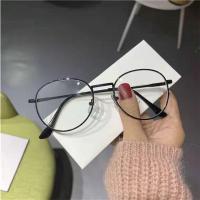 ราคา แว่นตากรอบทรงกลมโลหะสีดำทองสีเงินแว่นตาป้องกันรังสีแว่นคอมพิวเตอร์สำหรับผู้หญิงผู้ชายแฟชั่น (23041979683)