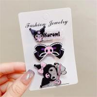 ราคา boxien Sanrio นิเมชั่นน่ารัก Kuromi Cinnamoroll จังหวะปิ่นปักผม BB ปิ่นปักผมหญิงด้านข้างหักผม Kuromi เท้า (22057054444)