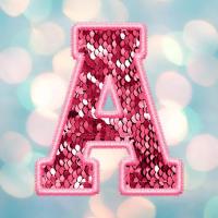 ราคา ตัวรีดติดเสื้อ FONT 34 แผ่นฟิล์ม ลายปักเลื่อมวิบวับ เหมือนจริง ATHLETIC PINK SEQUINS FONT A Z 0 9 รีดง่ายแผ่นฟิมล์รีดร้อนติดผ้า (22833153227)