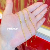 ราคา สร้อยข้อมือทองครึ่งสลึง YHGOLD โซ่ตุ้งติ้ง คั่นกลม ทองคำแท้96 5 (13510214987)