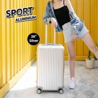 ราคา รับประกัน3ปี Tpartner กระเป๋าเดินทางล้อลากดีไซน์ทรงถังรุ่น Sport Aluminium วัสดุอลูมิเนียมแท้ทั้งใบ แข็งแรง ทนทาน (23086619427)
