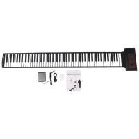 ราคา WKZB Portable Keyboard Piano Roll Up 88 Keys Electronic Keyboard Flexible Silicone with Rechargeable Battery for Kid Gift (22620562557)