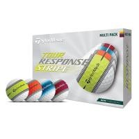 ราคา 11GOLF ลูกกอล์ฟ 3 ชั้น TaylorMade Tour Response Stripe Golf Balls COLOR Multi Pack (21565626127)
