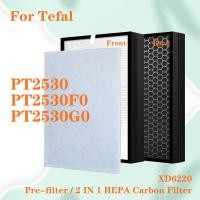 ราคา 2ใน1ตัวกรอง HEPA คาร์บอนที่ใช้งานสำหรับ TEFAL Essential อากาศบริสุทธิ์ PT2530F0 PT2530G0 PT2530เครื่องกรองอากาศ XD6220F0 XD6220 (22693636925)