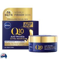 ราคา Nivea Q10 ANTI WRINKLE 60 REPLENISHING NIGHT CREAM MOISTURISER 50ml ผลิตภัณฑ์บำรุงผิวหน้าตอนกลางคืนสูตรพิเศษสินค้านำเข้าจากออสเตรเลียพร้อมส่ง (22023985678)