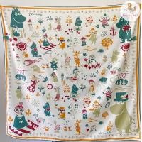 ราคา ผ้าพันคอ ผ้าคลุมไหล่ Kiss Me Doll New collection ลาย Moomin มูมิน ขนาด 100x100 cm (21449862630)