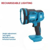 ราคา ไฟฉายฉุกเฉิน LED แบบชาร์จไฟได้ตะเกียงตกปลากลางคืนลิเธียมกลางแจ้งแบบพับได้กำลังสูงสำหรับ Makita ค้างคาว (21444778255)