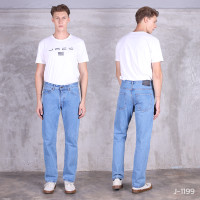 ราคา JACK RUSSEL กางเกงยีนส์ผู้ชาย ทรงกระบอกใหญ่ Straight Fit กางเกงยีนส์แจ็ครัสเซล (22973623356)