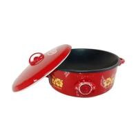 ราคา HANABISHI HGP 140 กระทะไฟฟ้า 12 นิ้ว กระทะหล่อ เคลือบเทฟล่อน ฝาแดง ขนาด 2 5 ลิตร (21380120560)