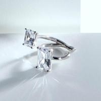 ราคา SWAN Emerald Twins Candy Ear Cuff ต่างหูหนีบเงินแท้ ฝังเพชร Cubic Zirconia รูปทรงสีเหลี่ยม (22576071879)
