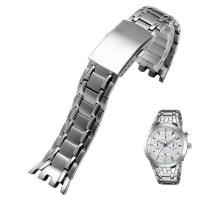 ราคา สายนาฬิกาสแตนเลสสำหรับ Casio EF 312 EF 533 EF 521 EF 535 EF 546 EF 563 EF 546 สายนาฬิกาโลหะสร้อยข้อมือ (19668979596)